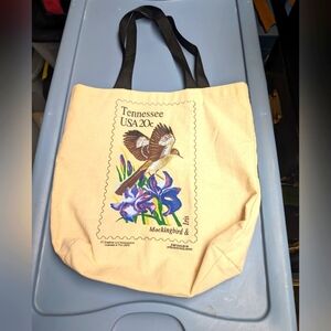 Vintage Tennessee Mockingbird Stamp Tote Bag